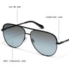 image:imageQuay  Sunglasses For Men amp Women ExtraOversized Aviator Shades UV Protected LensesBlackGrey Turquoise