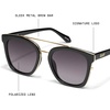 image:imageQuay  Womens Sunglasses Polarized Square Lenses with UV Protection Vibe CheckBlack Polarized