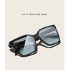 image:imageQuay  Womens Sunglasses Polarized Square Lenses with UV Protection Vibe CheckBlackSilver Turquoise Flash