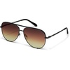 image:imageQuay Womens High Key Extra Large SunglassesBlackBrown Yellow