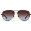 image:imageQUAY  Sunglasses for Men amp Women Round Lenses with UV Protection High Key Twist DoeBrown Blue