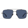image:imageQUAY  Sunglasses for Men amp Women Round Lenses with UV ProtectionBrushed GunmetalNavy