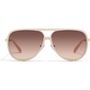 image:imageQUAY  Womens Aviator Sunglasses Oversized Shades with UV Protected Lenses High ProfileBone FawnBrown Fawn