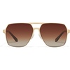 image:imageQUAY Backstage Pass Square Aviator Sunglasses Oversized Sunglasses for MenGoldBrown Polarized