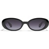 image:imageQUAY Ever After Sunglasses Narrow Round Sunglasses For Women With UV Protected Lenses Trendy Sunglasses For WomenBlackSmoke