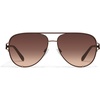 image:imageQUAY High Key Twist Non Polarized Unisex Aviator Sunglasses UV Protection Fashion Accessories for On The Go LifestyleChocolateBrown Fawn