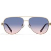 image:imageQUAY High Key Twist Non Polarized Unisex Aviator Sunglasses UV Protection Fashion Accessories for On The Go LifestyleGoldBlue Rose