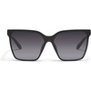 image:imageQUAY Level Up Remixed Polarized Sunglasses Oversized Womens Square Sunglasses with Smoke UV Protected LensesMatte BlackSmoke Polarized