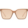image:imageQUAY Level Up Sunglasses Oversized Womens Square Sunglasses with UV Protected Lenses Statement Designer ShadesCamelTanrose