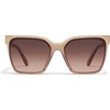 image:imageQUAY Level Up Sunglasses Oversized Womens Square Sunglasses with UV Protected Lenses Statement Designer ShadesChamomileDark Fawn