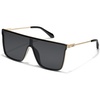 image:imageQUAY Nightfall Remixed Oversized Shield Sunglasses for Men amp Women Square Glasses with UVProtected Lenses for Daily UseBlackBlack Polarized