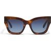 image:imageQUAY Womens By The Way Oversized Square SunglassesBrown TortNavy to Blue Gradient