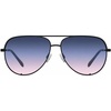 image:imageQUAY womens High Key Extra Large Aviator SunglassesBlackNavypeach