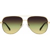 image:imageQUAY womens High Key Extra Large Aviator SunglassesGoldPistachioglow