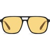 image:imageQUAY womens On the Fly Aviator SunglassesBlackDaisy