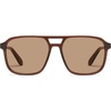 image:imageQUAY womens On the Fly Aviator SunglassesDark BrownTan