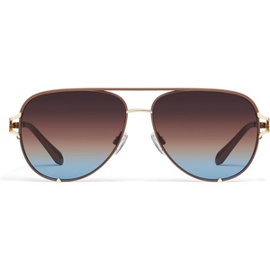 image:imageQUAY  Sunglasses for Men amp Women Round Lenses with UV Protection High Key Twist DoeBrown Blue