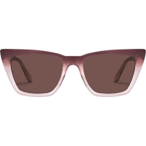 image:imageQUAY  Womens Call The Shots Sunglasses Cat Eye Lenses with UV ProtectionPlatinum Yellow Brown