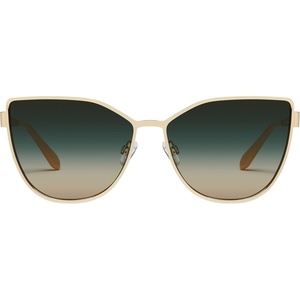 image:imageQUAY  Womens Sunglasses Oversized Cat Eye Shades UV Protected LensesBrushed Gold