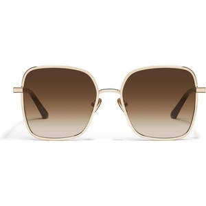image:imageQUAY  Womens Sunglasses Square Lenses with UV Protection Oversized Sunglasses Ever AfterGoldBrown