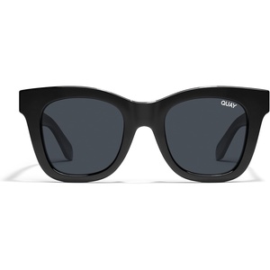 image:imageQUAY After Hours Polarized Sunglasses Oversized Women Square Sunglasses with UV Protection Statement Designer ShadesShiny BlackSmoke Polarized
