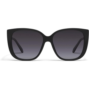 image:imageQUAY Ever After Oversized Sunglasses Cat Eye Sunglasses With UV Protected Lenses Designer Shades For WomenMatte BlackSmoke Polarized