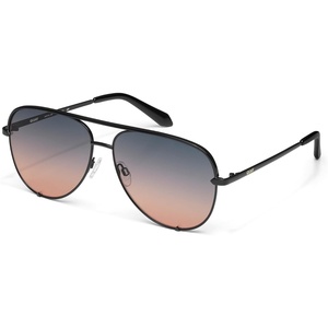 image:imageQUAY High Key Extra Large Polarized Unisex Aviator Sunglasses UV Protection Oversized Accessories for On The Go LifestyleBlack SmokeCoral