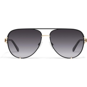 image:imageQUAY High Key Twist Non Polarized Unisex Aviator Sunglasses UV Protection Fashion Accessories for On The Go LifestyleBlackSmoke