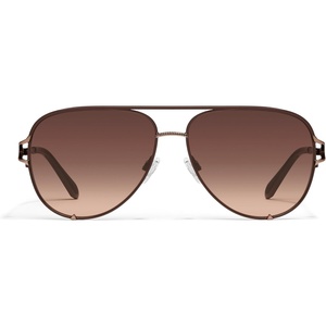image:imageQUAY High Key Twist Non Polarized Unisex Aviator Sunglasses UV Protection Fashion Accessories for On The Go LifestyleChocolateBrown Fawn