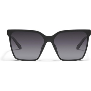 image:imageQUAY Level Up Remixed Polarized Sunglasses Oversized Womens Square Sunglasses with Smoke UV Protected LensesMatte BlackSmoke Polarized