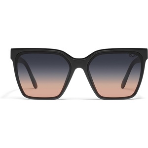 image:imageQUAY Level Up Sunglasses Oversized Womens Square Sunglasses with UV Protected Lenses Statement Designer ShadesMatte BlackBlack Coral