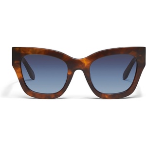 image:imageQUAY Womens By The Way Oversized Square SunglassesBrown TortNavy to Blue Gradient