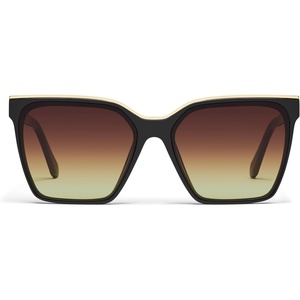 image:imageQuay  Womens Sunglasses Polarized Square Lenses with UV Protection Vibe CheckBlackBrown Yellow