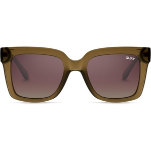 image:imageQuay  Womens Sunglasses Polarized Square Lenses with UV Protection Vibe CheckGreen Polarized